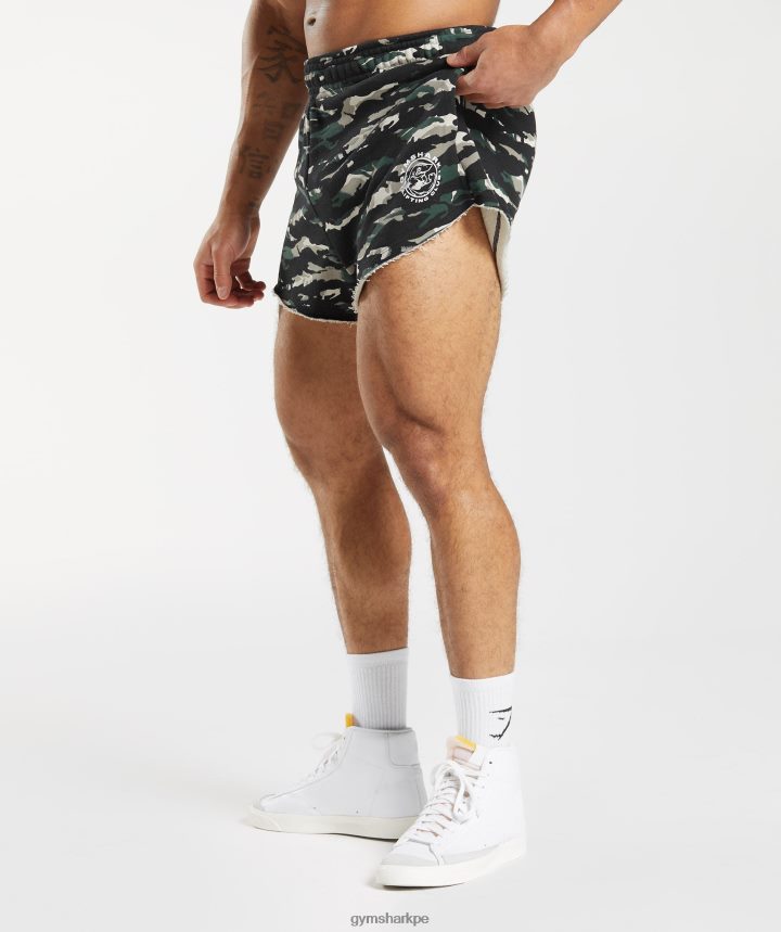 Gymsharkpantalones cortos heredados hombres verde obsidiana PFTJ2N557 ropa