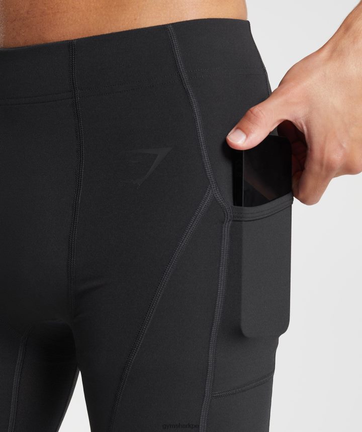 Gymsharkpantalones cortos interiores de control hombres negro PFTJ2N561 ropa