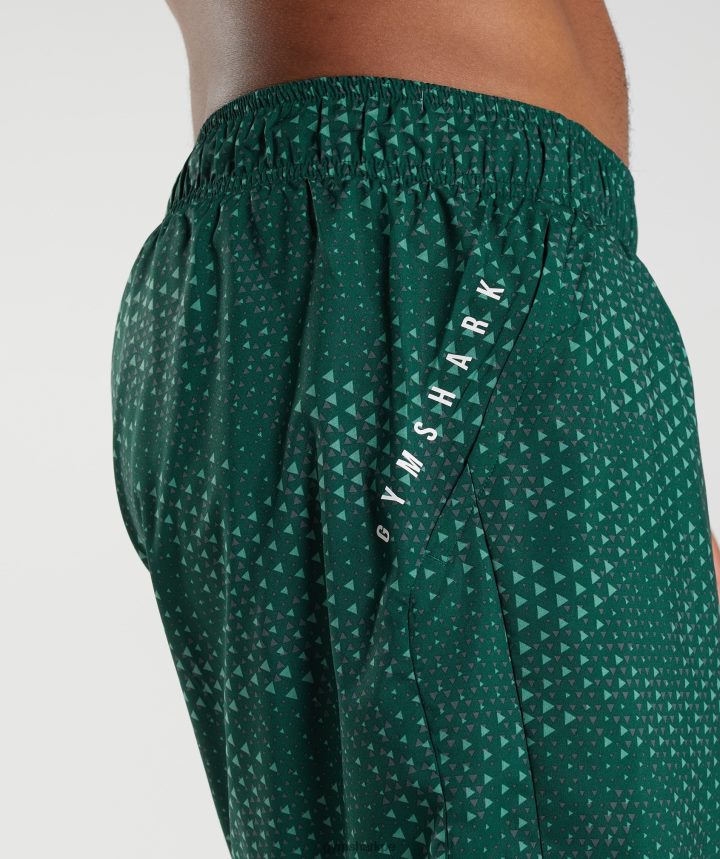 Gymsharkshort deportivo 7\" 2 en 1 hombres hoya verde PFTJ2N564 ropa