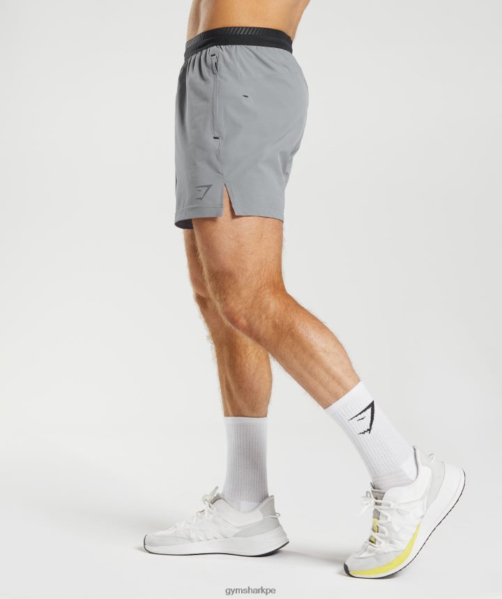 Gymsharkshorts híbridos Apex 5\" hombres deriva gris PFTJ2N546 ropa