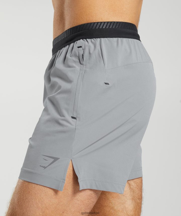 Gymsharkshorts híbridos Apex 5\" hombres deriva gris PFTJ2N546 ropa