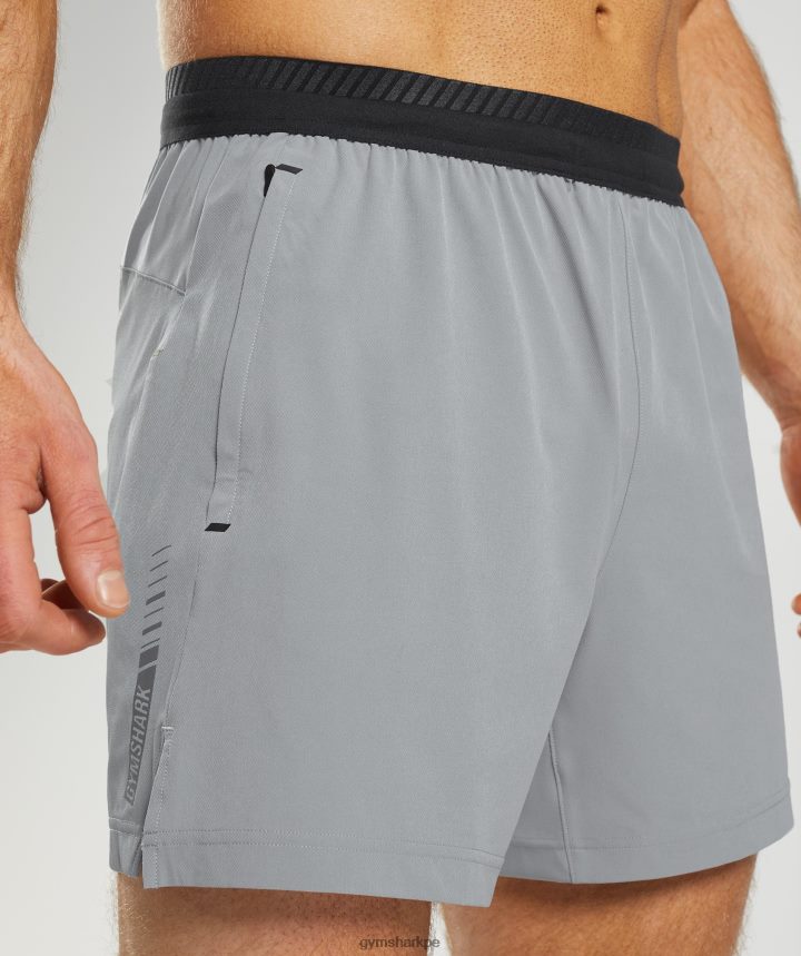 Gymsharkshorts híbridos Apex 5\" hombres deriva gris PFTJ2N546 ropa