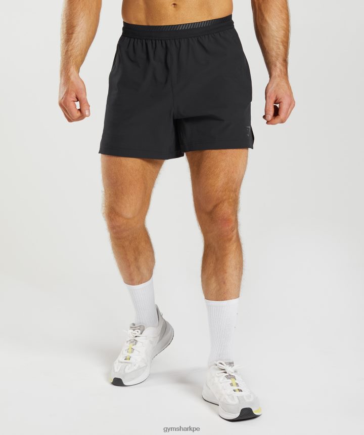 Gymsharkshorts híbridos Apex 5" hombres negro PFTJ2N548 ropa