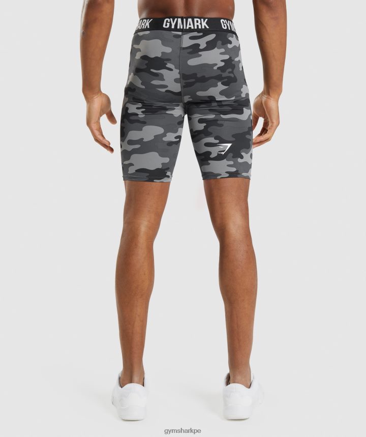 Gymsharkshorts interiores con elemento hombres impresión gris PFTJ2N560 ropa