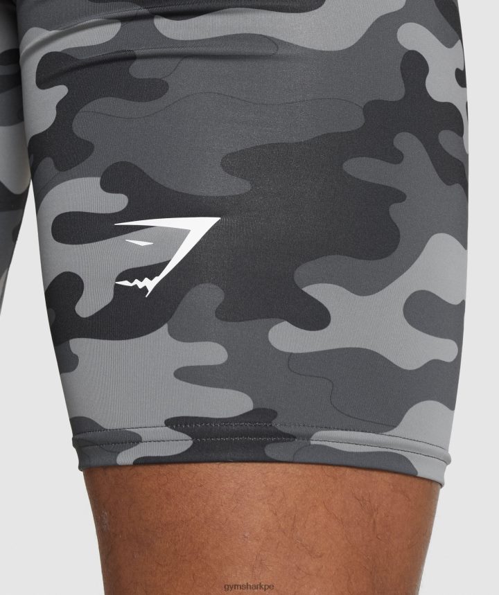 Gymsharkshorts interiores con elemento hombres impresión gris PFTJ2N560 ropa