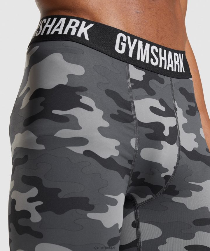 Gymsharkshorts interiores con elemento hombres impresión gris PFTJ2N560 ropa