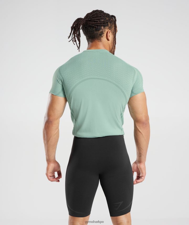 Gymshark315 camiseta sin costuras hombres verde azulado escarchado/verde azulado tinta PFTJ2N779 ropa