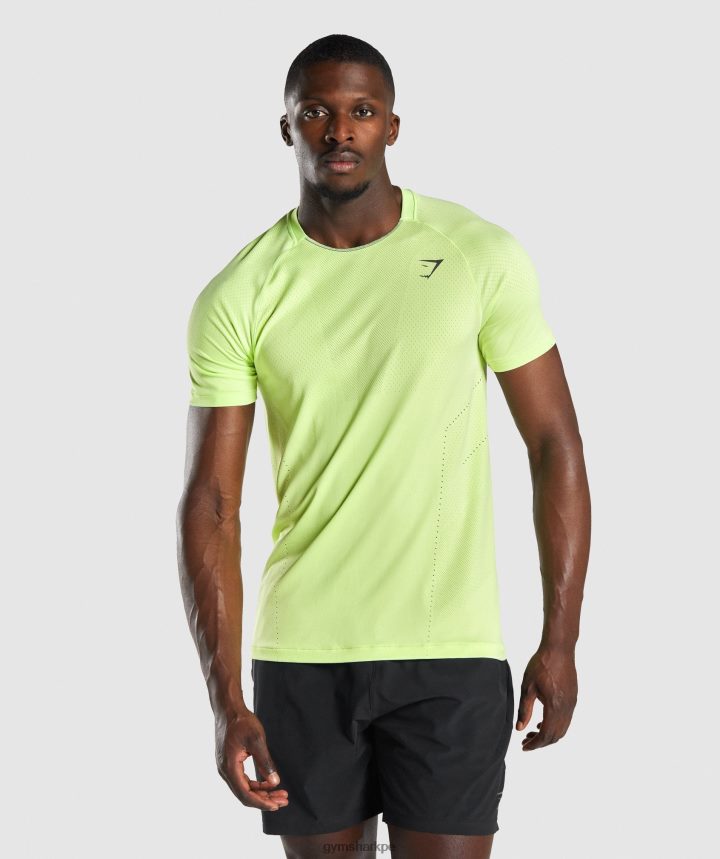 Gymsharkápice realizar camiseta hombres verde PFTJ2N733 ropa