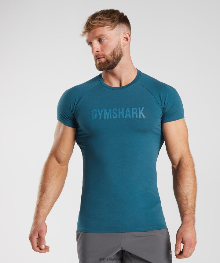 Gymsharkcamiseta apolo hombres azul atlantico PFTJ2N753 ropa
