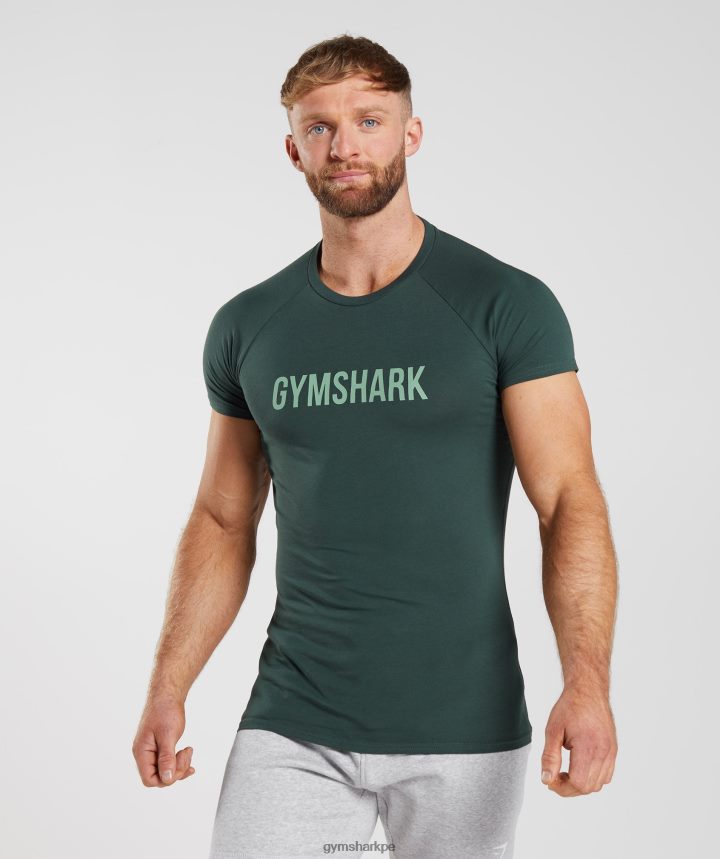 Gymsharkcamiseta apolo hombres verde obsidiana PFTJ2N745 ropa
