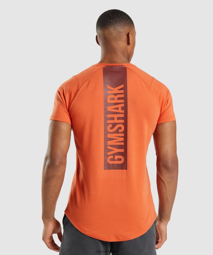Gymsharkcamiseta audaz hombres arcilla naranja PFTJ2N695 ropa