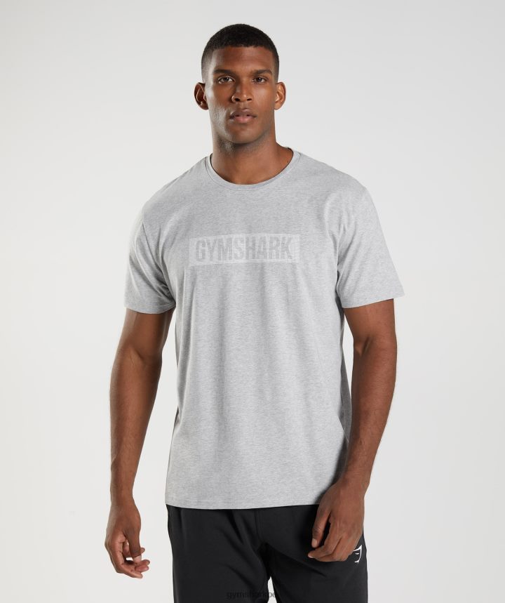 Gymsharkcamiseta bloque hombres marga gris claro PFTJ2N714 ropa