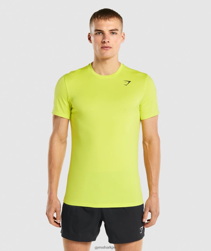 Gymsharkcamiseta de llegada hombres amarillo PFTJ2N738 ropa