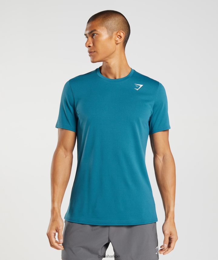 Gymsharkcamiseta de llegada hombres azul atlantico PFTJ2N667 ropa