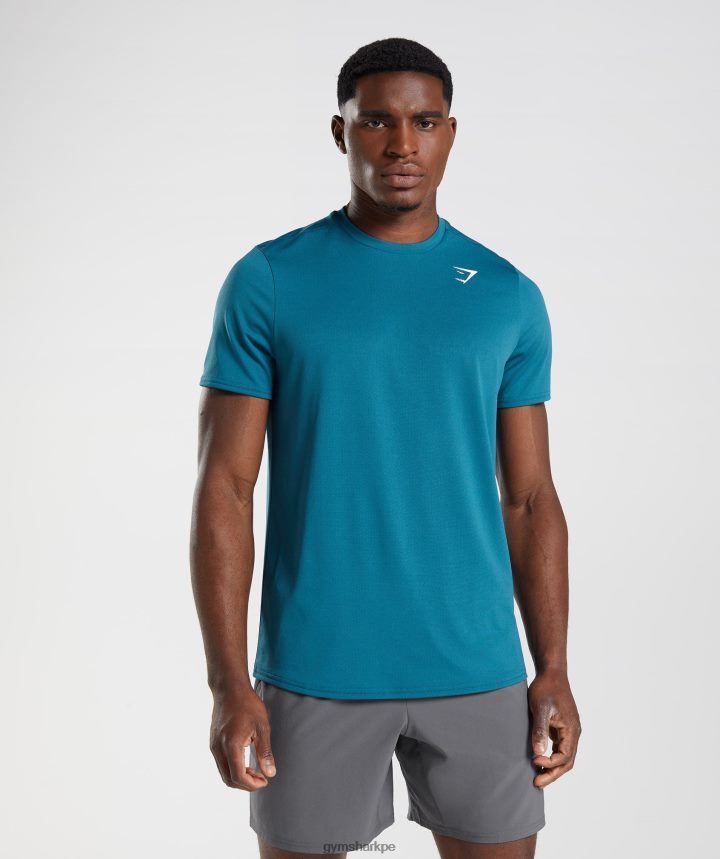 Gymsharkcamiseta de llegada hombres azul atlantico PFTJ2N759 ropa