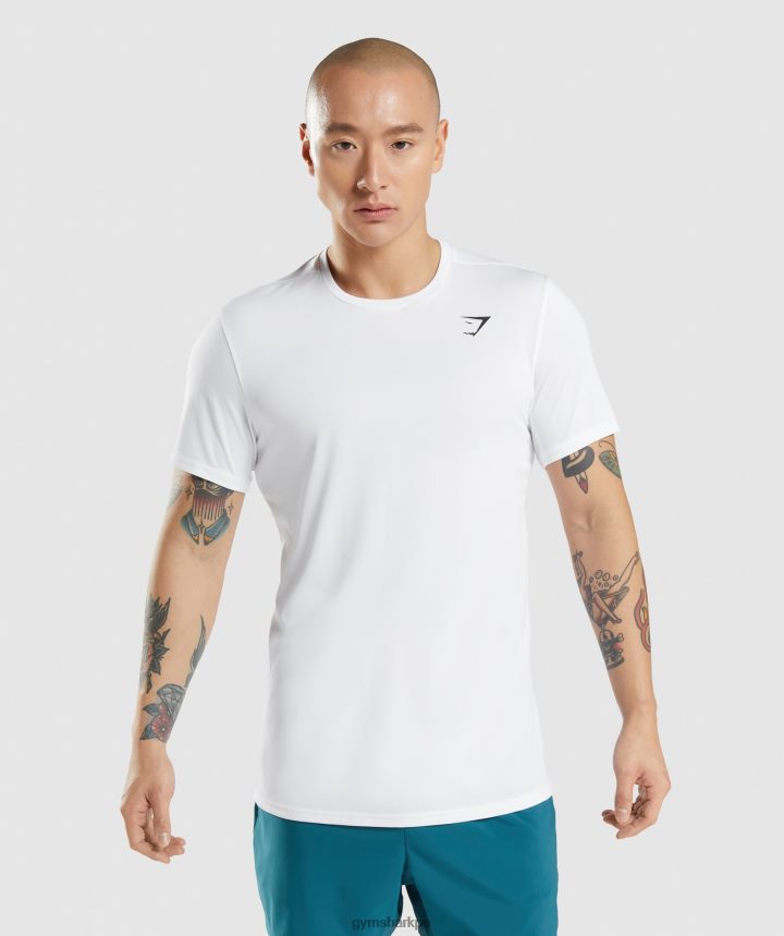 Gymsharkcamiseta de llegada hombres blanco PFTJ2N581 ropa