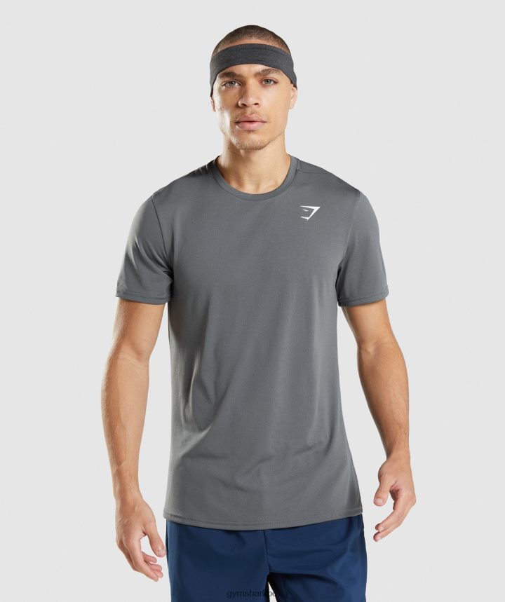 Gymsharkcamiseta de llegada hombres carbón PFTJ2N743 ropa