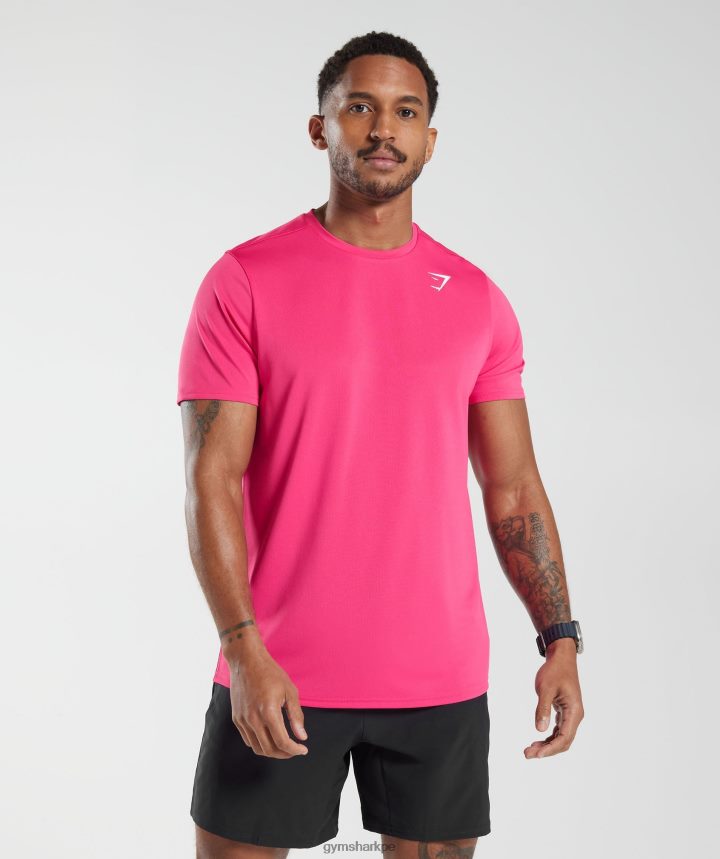 Gymsharkcamiseta de llegada hombres fucsia brillante PFTJ2N774 ropa