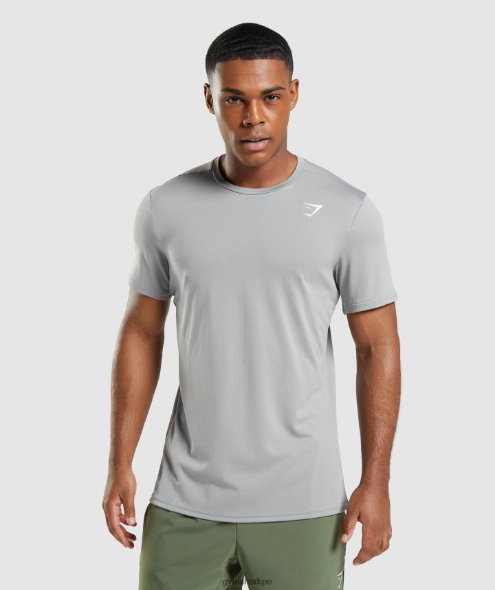 Gymsharkcamiseta de llegada hombres gris ahumado PFTJ2N683 ropa