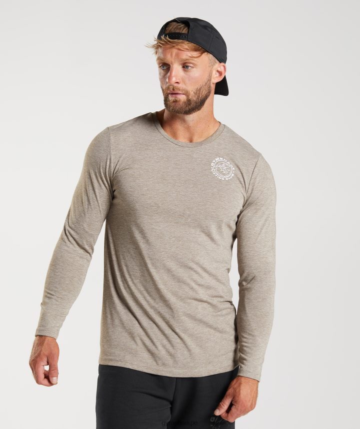 Gymsharkcamiseta de manga larga legado hombres marga caliza PFTJ2N751 ropa