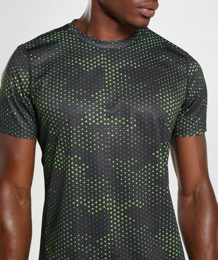 Gymsharkcamiseta deportiva hombres estampado de lima fluorescente PFTJ2N705 ropa