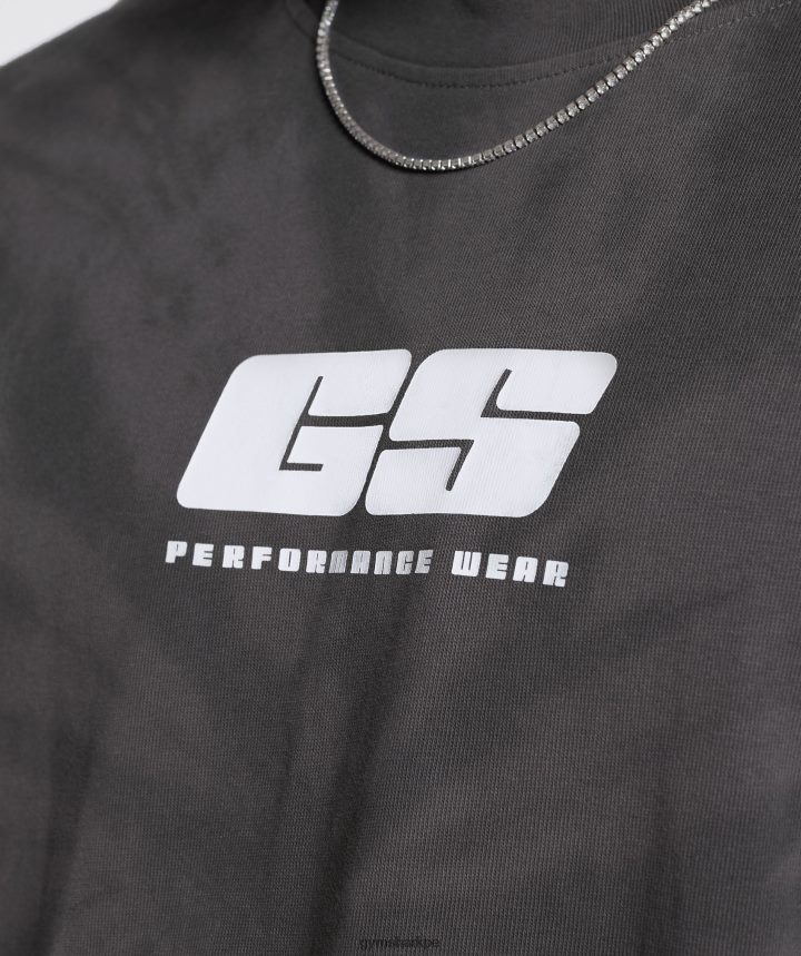 Gymsharkcamiseta dia de descanso hombres silueta gris/negro/lavado óptico espiral PFTJ2N772 ropa