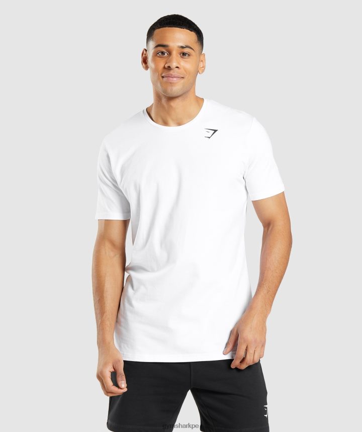 Gymsharkcamiseta esencial hombres blanco PFTJ2N642 ropa