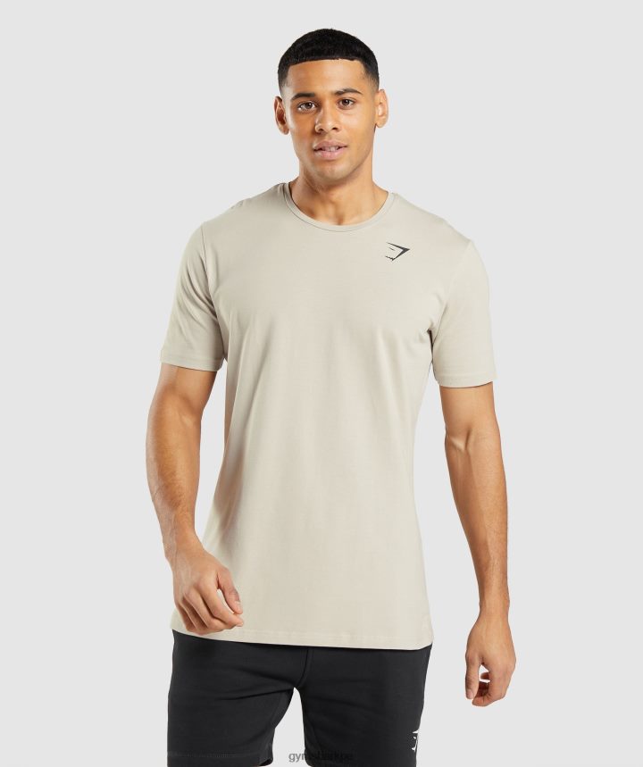 Gymsharkcamiseta esencial hombres gris guijarro PFTJ2N758 ropa