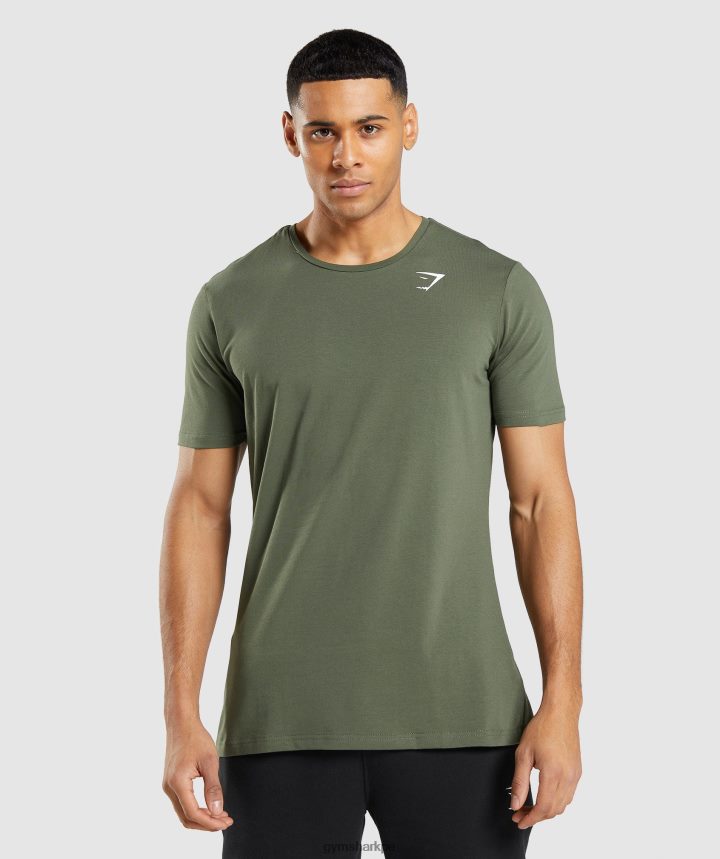 Gymsharkcamiseta esencial hombres núcleo de oliva PFTJ2N656 ropa