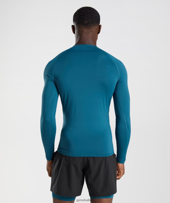 Gymsharkcamiseta interior de manga larga element hombres azul atlantico PFTJ2N739 ropa