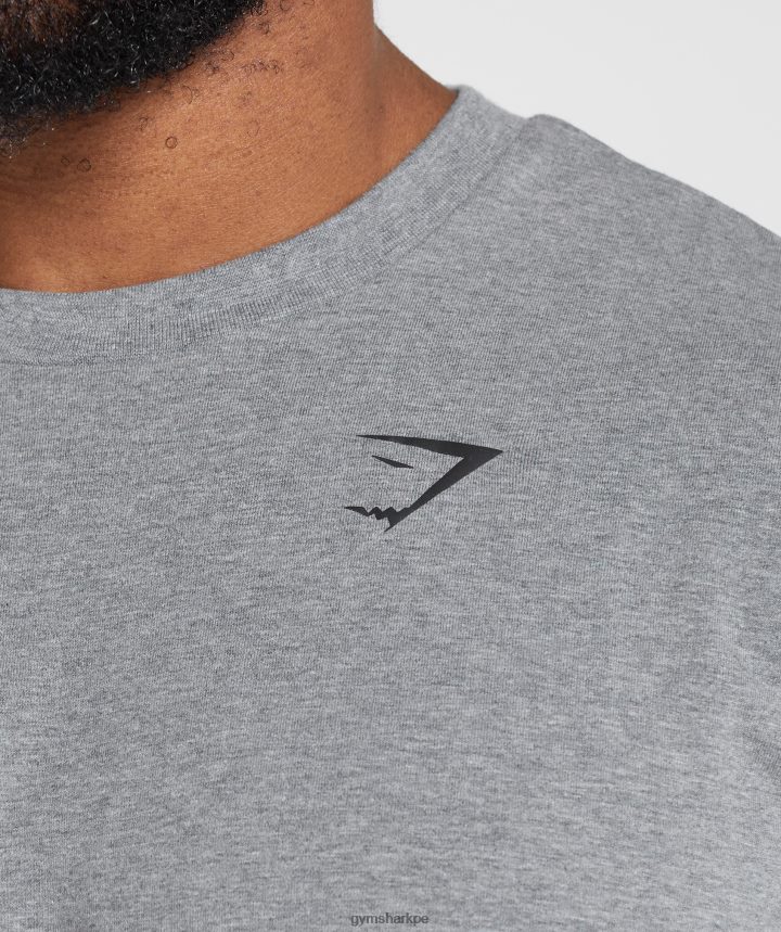Gymsharkcamiseta oversize esencial hombres marga de carbón PFTJ2N603 ropa