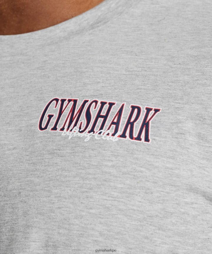 Gymsharkcamiseta oversize retrowave hombres núcleo gris claro marga PFTJ2N587 ropa