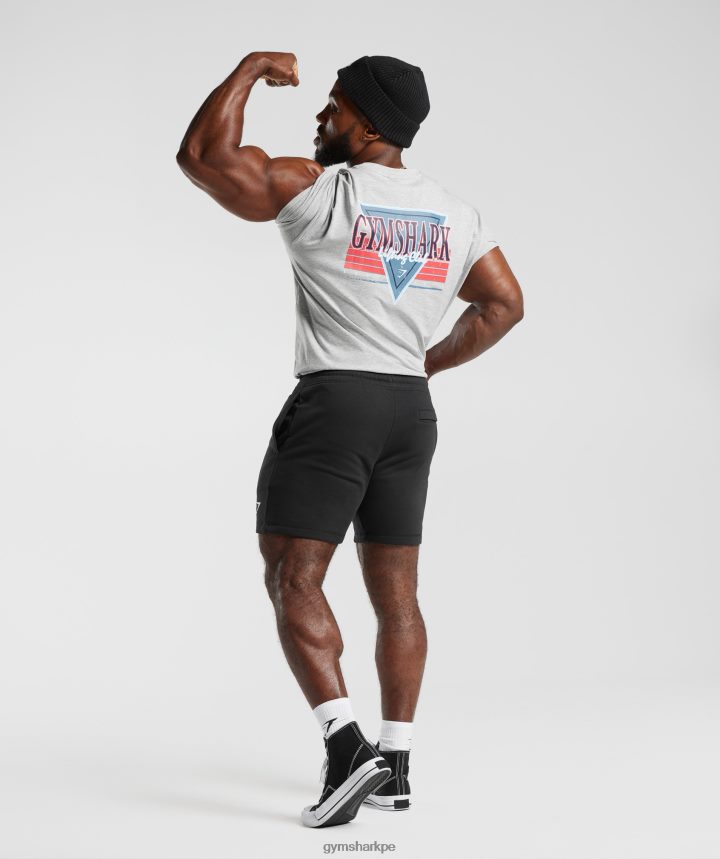 Gymsharkcamiseta oversize retrowave hombres núcleo gris claro marga PFTJ2N587 ropa