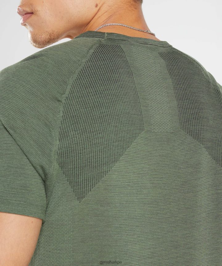 Gymsharkcamiseta sin costuras retomar hombres núcleo oliva/marga negra PFTJ2N626 ropa
