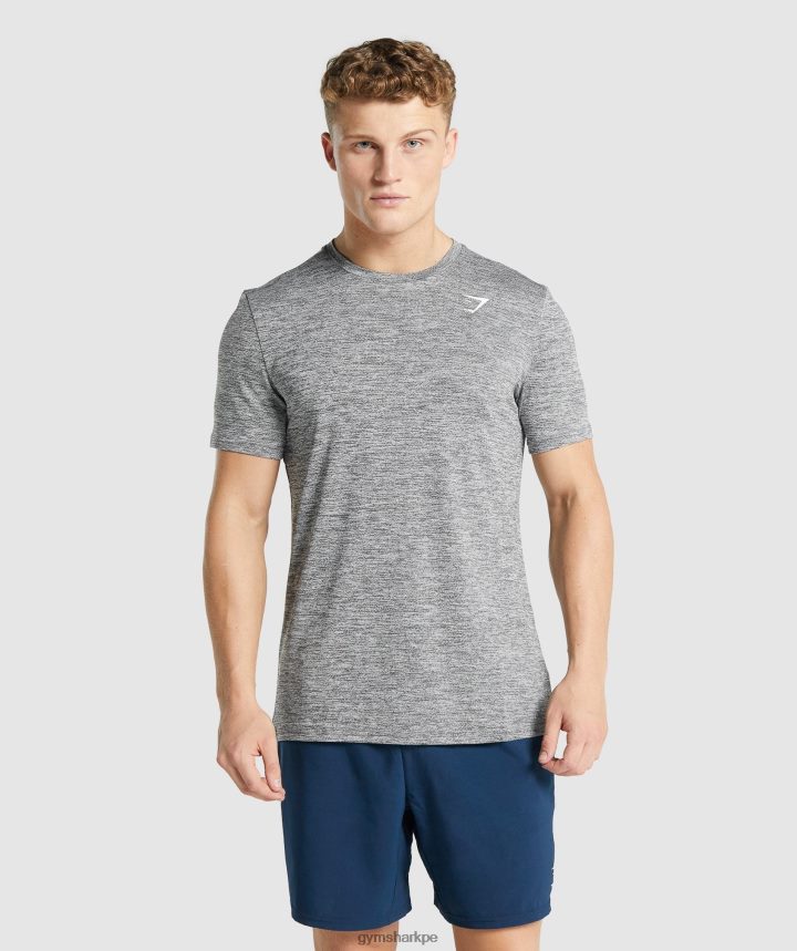 Gymsharkllegada camiseta jaspeada hombres marga de carbón PFTJ2N698 ropa