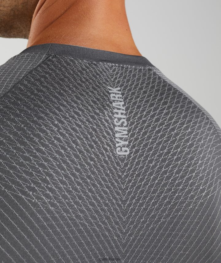 Gymsharkplayera de manga larga sin costuras Apex hombres gris silueta/gris ahumado PFTJ2N630 ropa