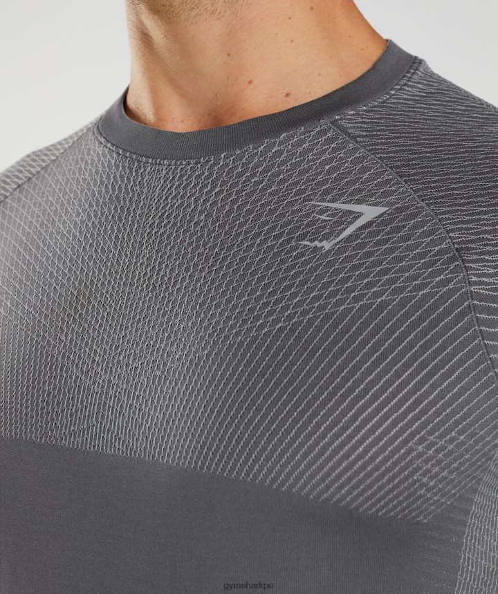 Gymsharkplayera de manga larga sin costuras Apex hombres gris silueta/gris ahumado PFTJ2N630 ropa