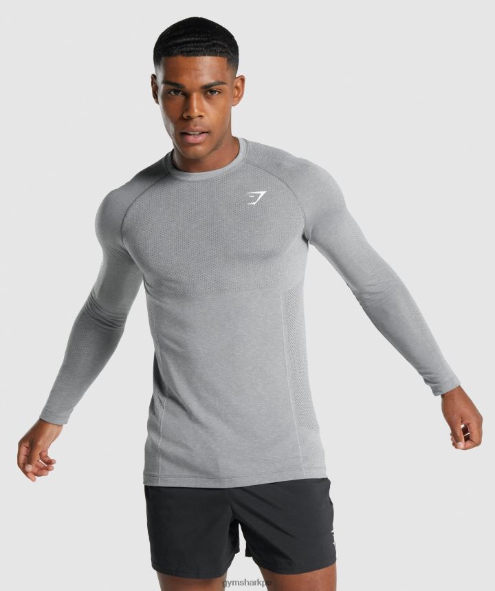 Gymsharkplayera de manga larga sin costuras de luz vital hombres marga de carbón PFTJ2N712 ropa