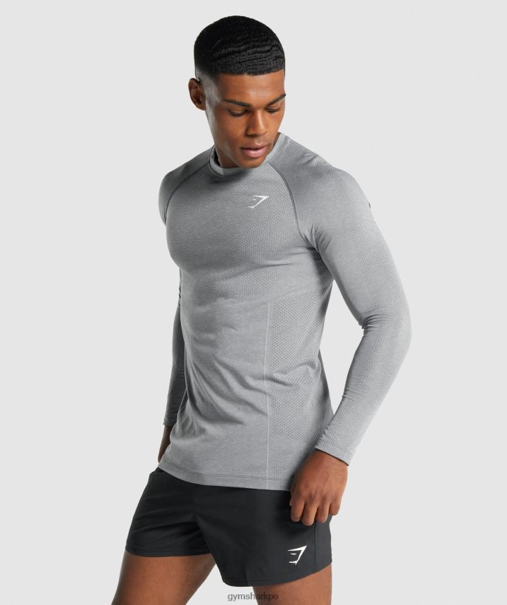 Gymsharkplayera de manga larga sin costuras de luz vital hombres marga de carbón PFTJ2N712 ropa