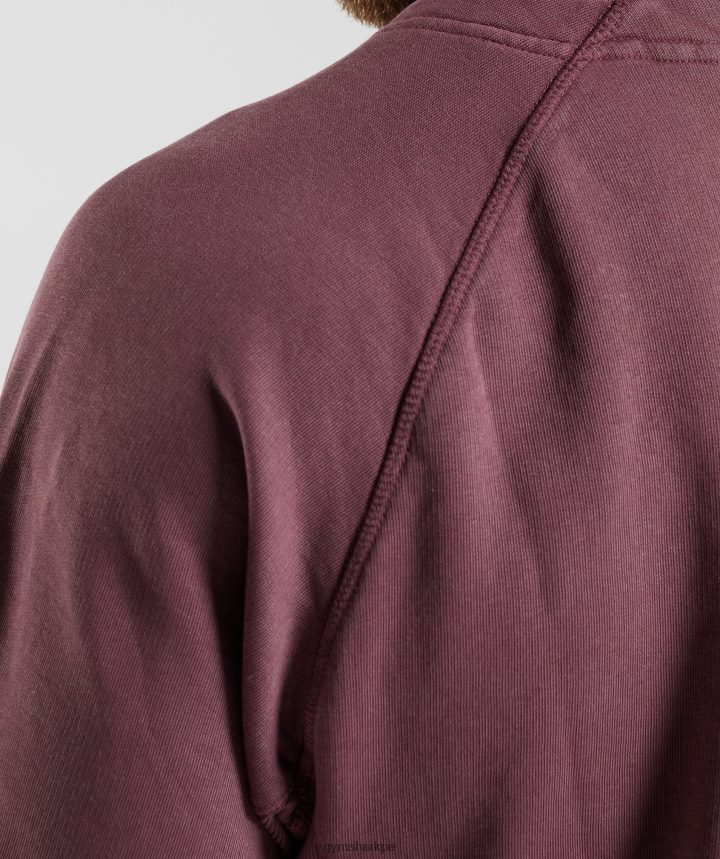 Gymsharktop de trapo lavado a presión hombres marrón cereza PFTJ2N617 ropa