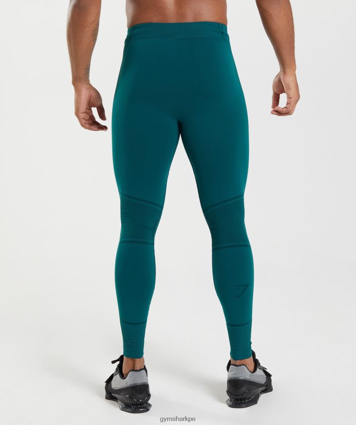 Gymshark315 medias sin costuras hombres verde azulado de invierno/negro PFTJ2N1040 ropa