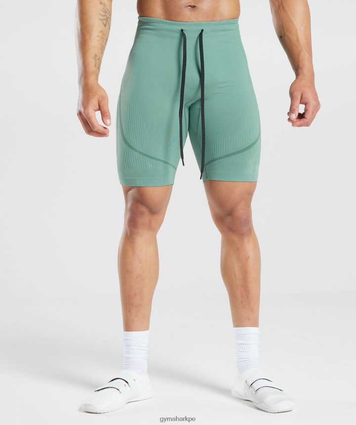 Gymshark315 pantalones cortos sin costuras hombres tinta verde azulado/verde joya PFTJ2N1034 ropa