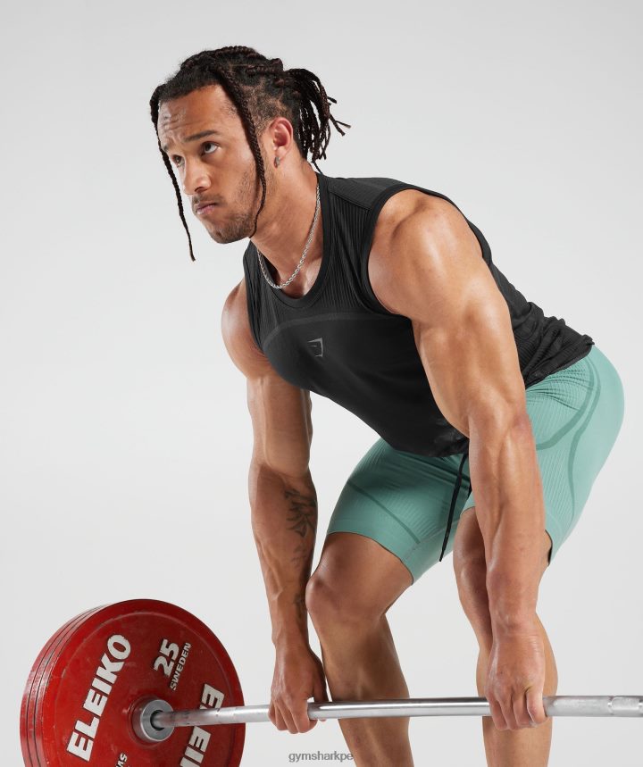 Gymshark315 pantalones cortos sin costuras hombres tinta verde azulado/verde joya PFTJ2N1034 ropa