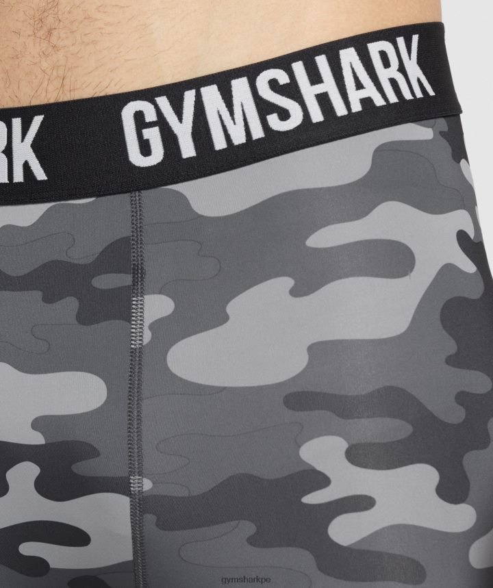 Gymsharkleggins interiores con elemento hombres impresión gris PFTJ2N1036 ropa