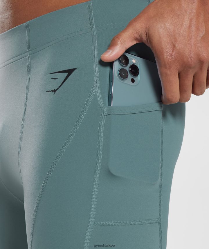 Gymsharkpantalones cortos interiores de control hombres trueno azul PFTJ2N1031 ropa