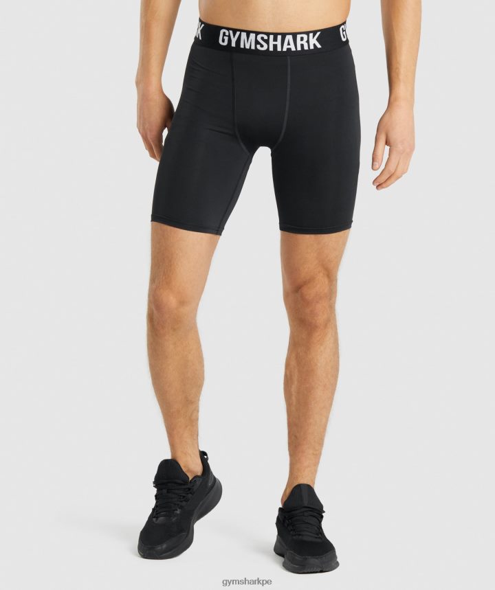 Gymsharkshorts interiores con elemento hombres negro PFTJ2N1027 ropa