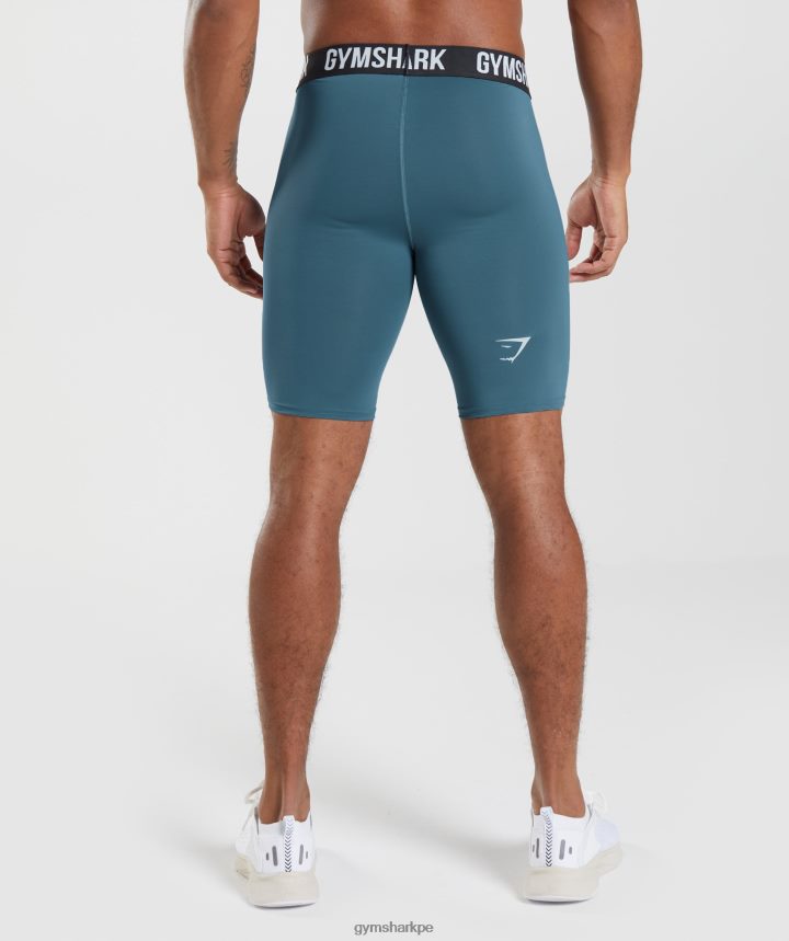 Gymsharkshorts interiores con elemento hombres verde azulado toscano PFTJ2N1042 ropa