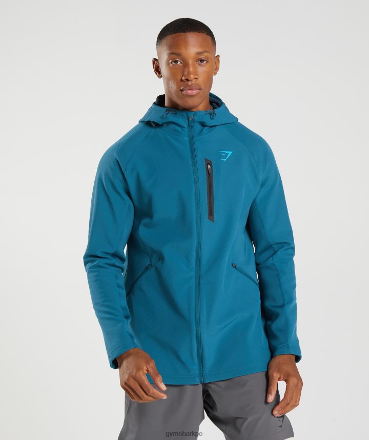 Gymsharkchaqueta de ápice hombres azul atlantico PFTJ2N819 ropa