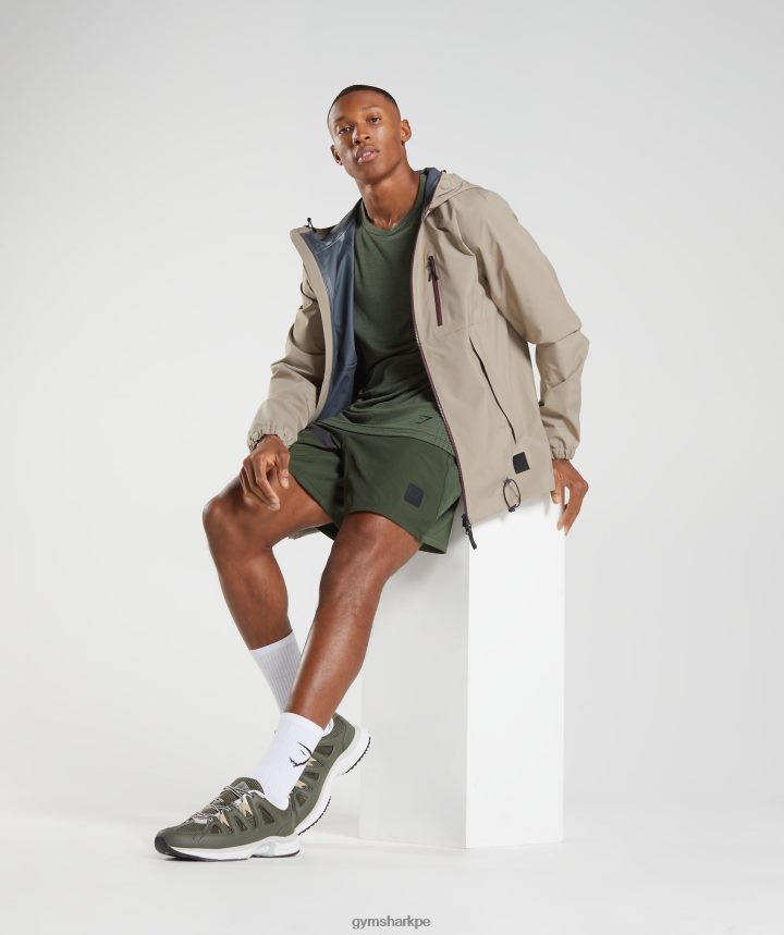 Gymsharkvolver a tomar la chaqueta hombres marrón cemento PFTJ2N833 ropa