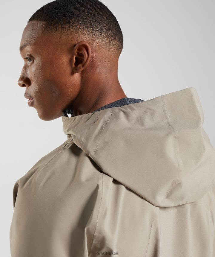 Gymsharkvolver a tomar la chaqueta hombres marrón cemento PFTJ2N833 ropa